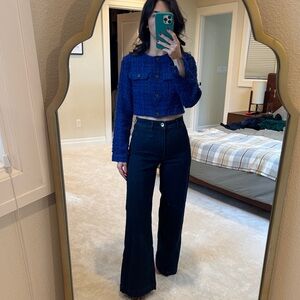 Maeve Dark Blue Flare Jeans